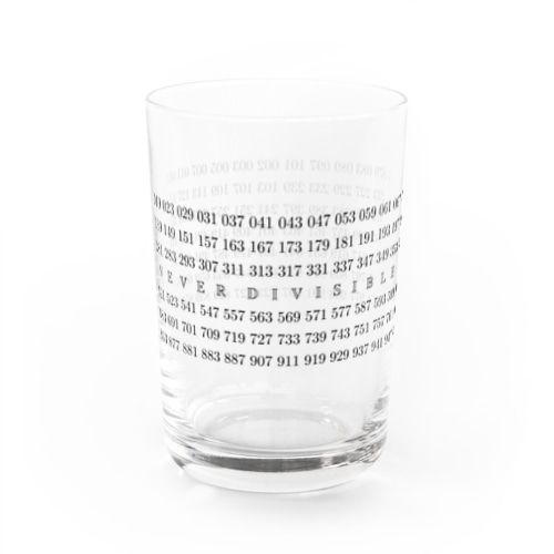 割れない素数 Water Glass