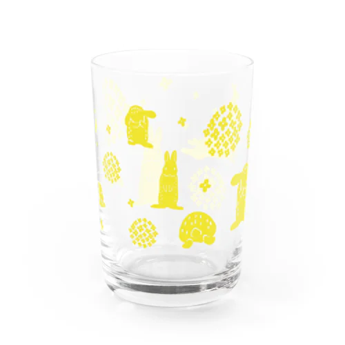 お花とうさぎさん Water Glass