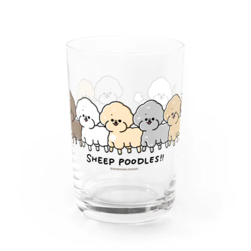 もふもふ！ ひつじトイプードルず！ Water Glass