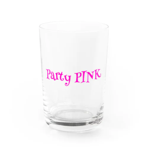 Party PINK ロゴ小 Water Glass