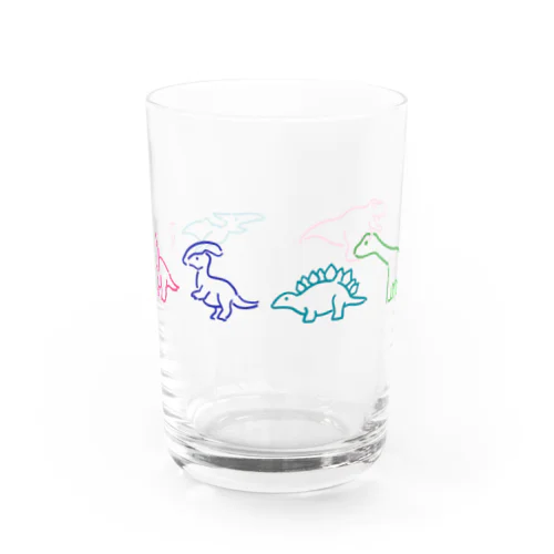 DINOSAURS Multi Colour Water Glass