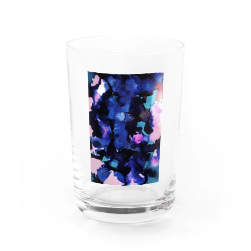 水彩の　雨に滲んだ宇宙 Water Glass