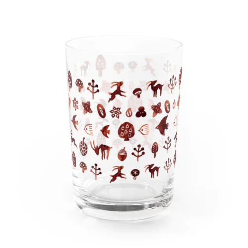 森のべんがらとーんグラス Water Glass