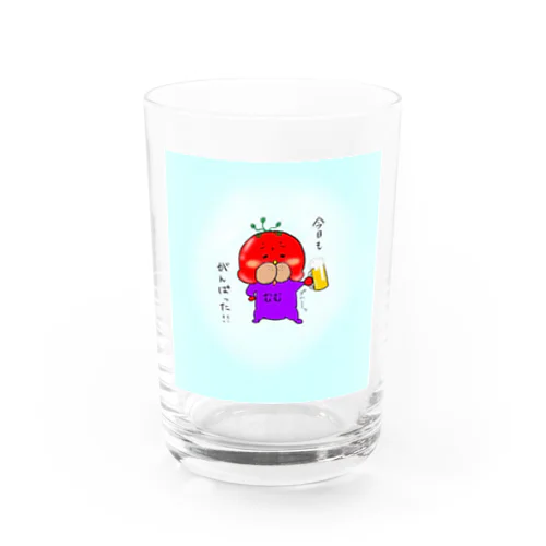 お酒でごきげんなむむのすけ Water Glass