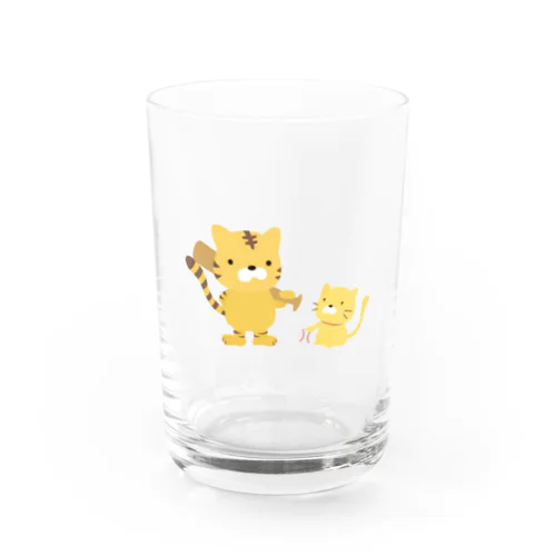 トラとネコ野球グラス Water Glass