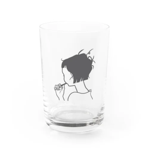 ねぐせの女の子 Water Glass