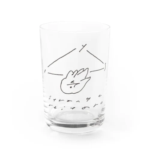 strange reitaro logo series (Hiroaki Ooka) Water Glass
