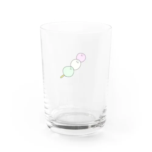 三色団子らしく色つけた Water Glass