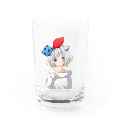 しろ麦ネコさん Water Glass