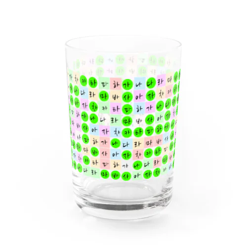 かなだらまばさ　グリーン(透過バージョン) Water Glass