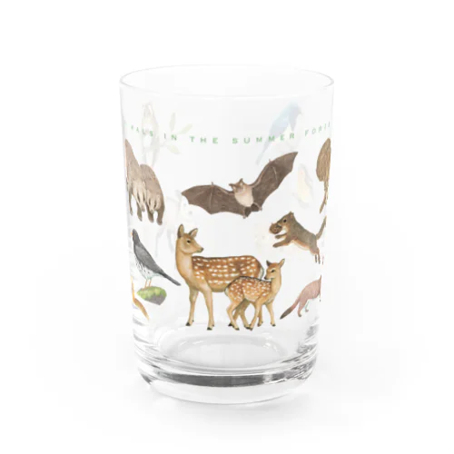 夏の山の動物たち Water Glass