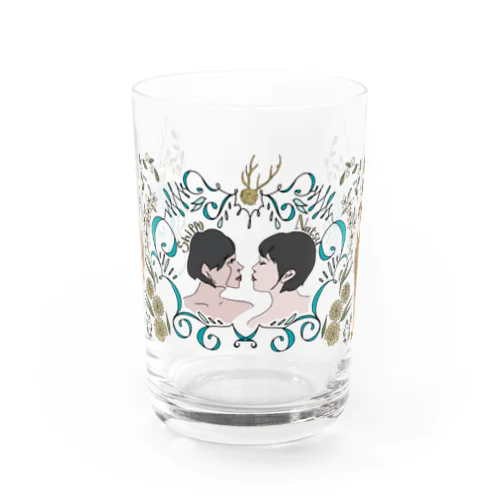 2人の女の子のグラス Water Glass