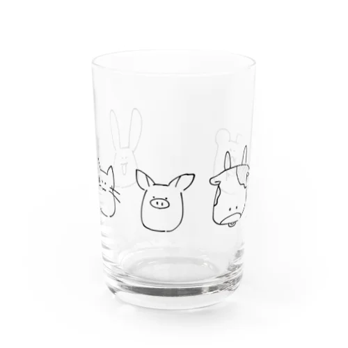 愉快な動物たち Water Glass