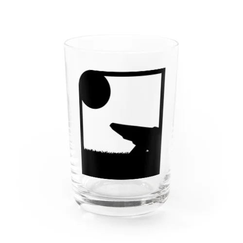 モノトーン夕暮れサバンナ Water Glass