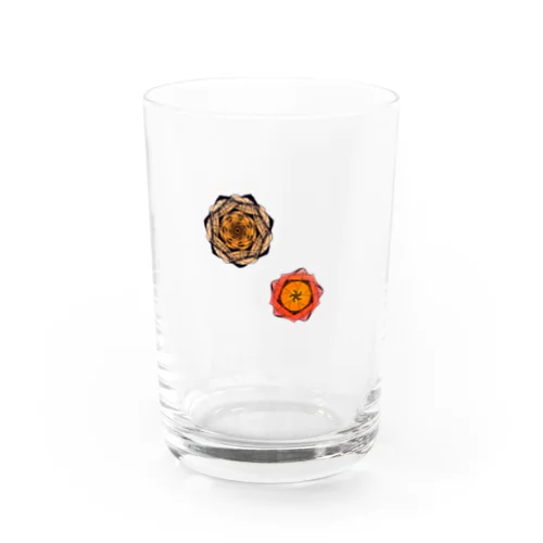 花模様（赤系） Water Glass