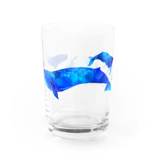 星空ぽいクジラたち（ヨコ） Water Glass