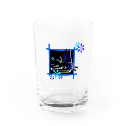 青揚羽に氷晶 Water Glass