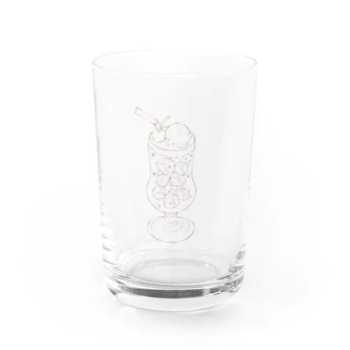 クリームソーダ(線画) Water Glass