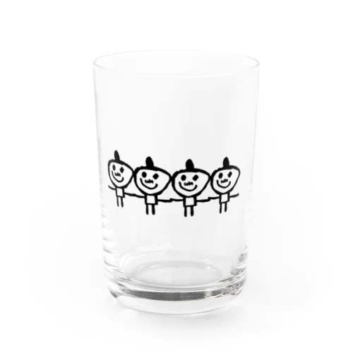 アノ車のアイツら〜いつもの4人組(黒) Water Glass