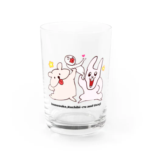 犬之助、くちびーる、うさぎ！ Water Glass