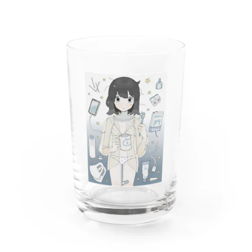 寝なきゃ Water Glass