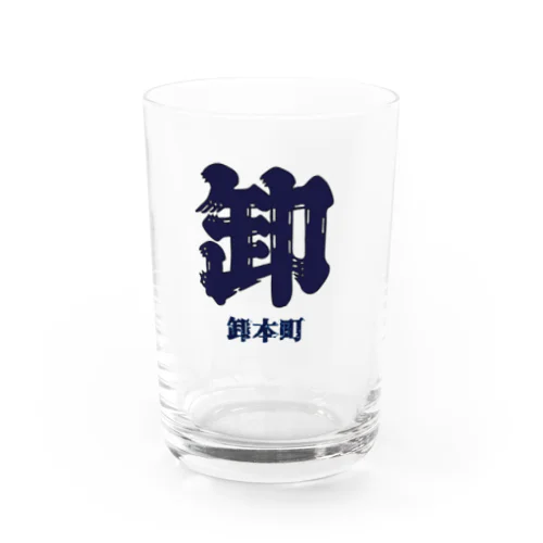 卸本町の凧印コップ Water Glass