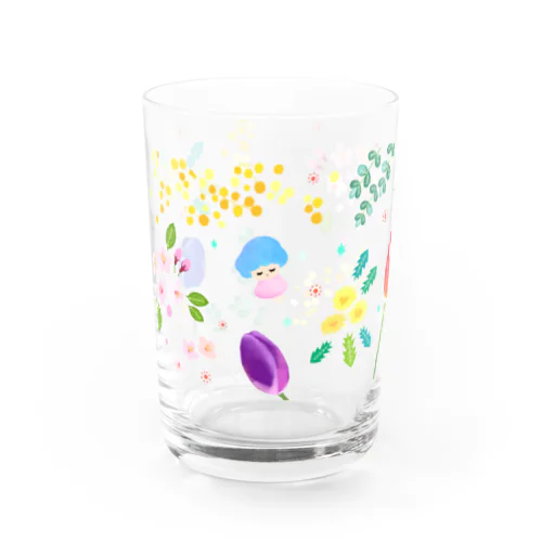 春の花とヤスミちゃん グラス