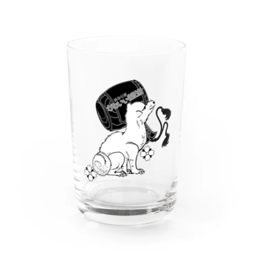 山東京伝の桃太郎の犬 Water Glass