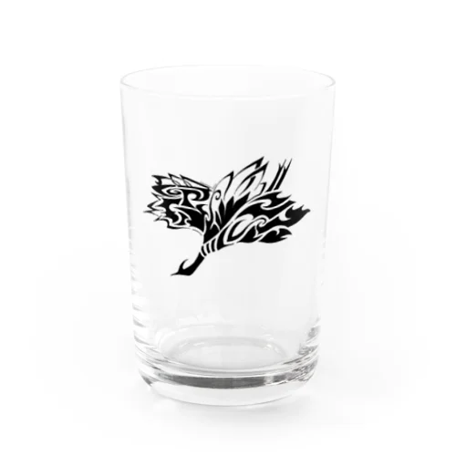 家紋ベース　鶴 Water Glass