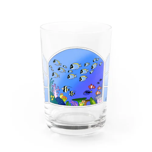 パウダーブルーが泳ぐ海 Water Glass