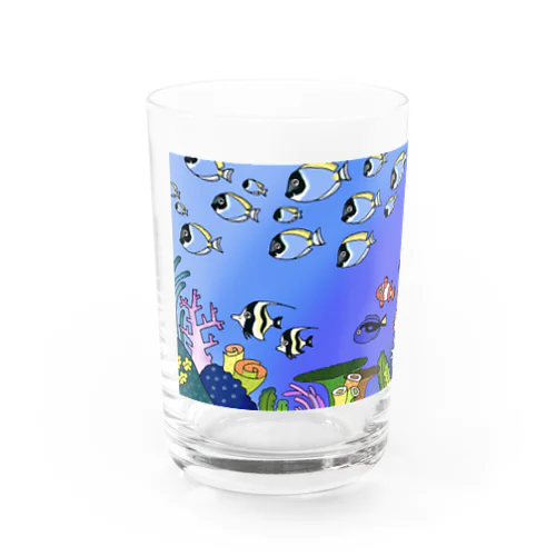 パウダーブルーが泳ぐ海 Water Glass