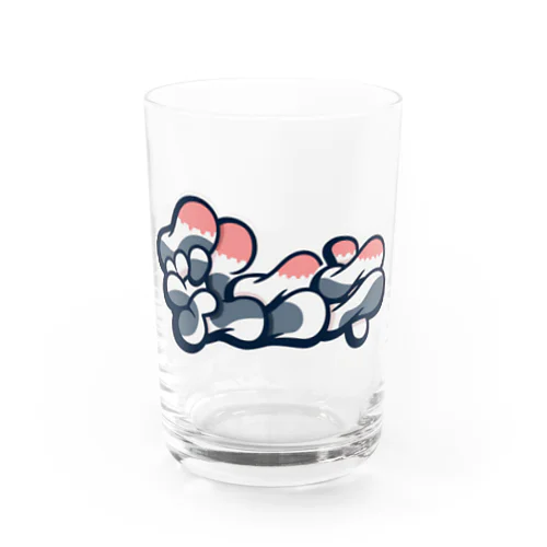 乳ニキ デザイン (ホルスタイン) Water Glass