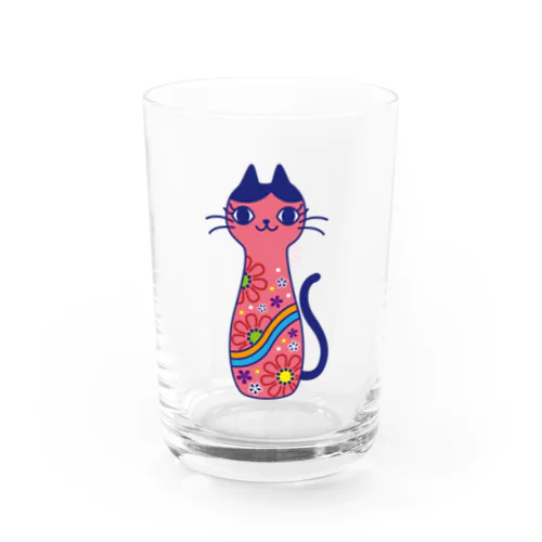 花猫 Pink Water Glass