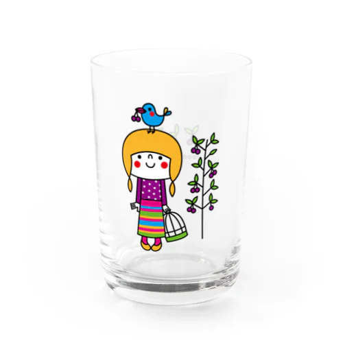 小鳥と女の子 Water Glass