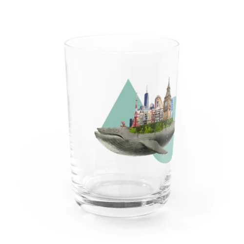 whale city Water Glass