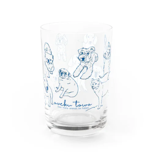 犬との暮らし（ブルー） Water Glass