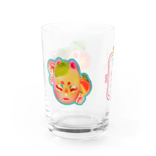 茶屋 桜源郷あるいは桃源郷 (招き猫＆お狐さま) Water Glass