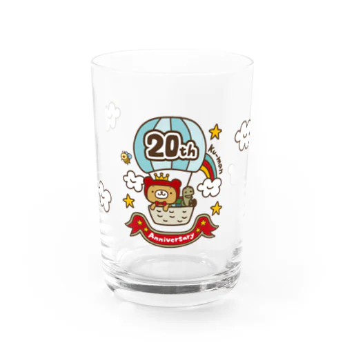 くーまん グラス20th（カラー）  Water Glass