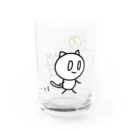 お散歩ねむねこ＆ピコまる Water Glass