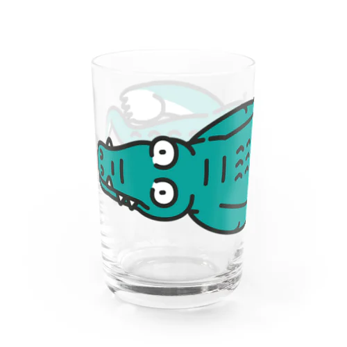 だりぃワニ　だりぃんだわ　ビックリだわ Water Glass