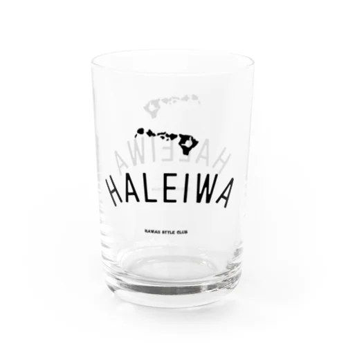 HALEIWA　BLK LOGO （両面プリント） Water Glass