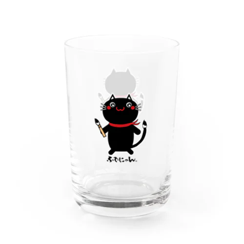 ふでにゃん裏表 Water Glass