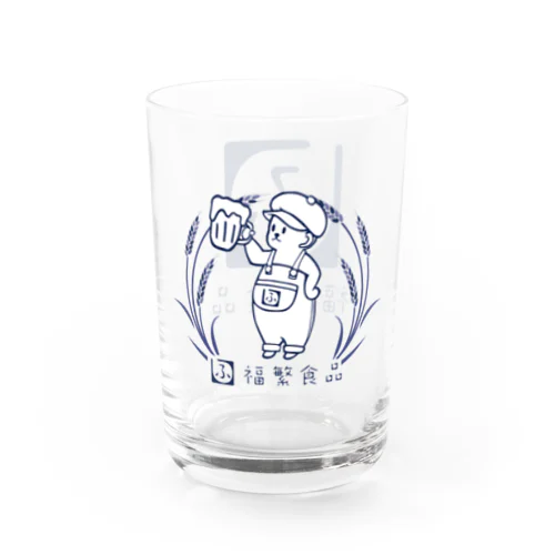 福繁食品ロゴ&ぽちゃんこエンブレム Water Glass