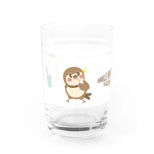 Hello! すずめだいきち Water Glass