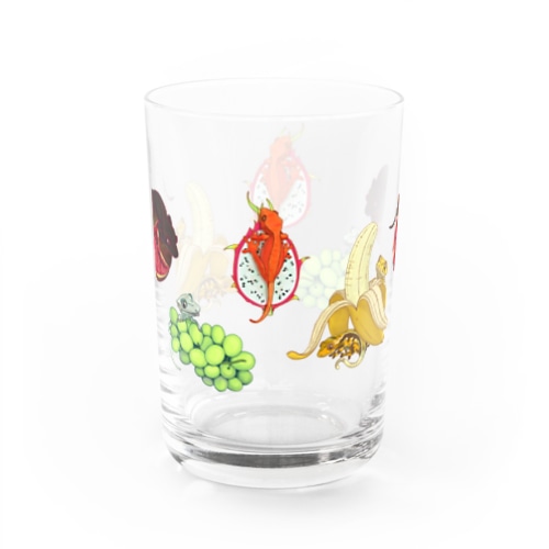 クレステッドゲッコー×フルーツ盛り合わせ Water Glass