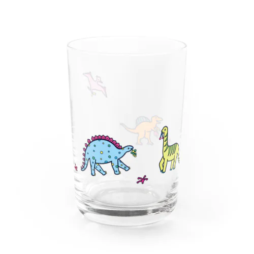 イラストグラス 恐竜 Water Glass