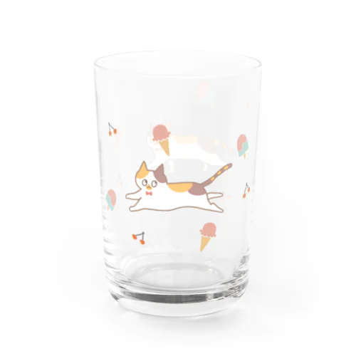 三毛猫しらすのグラスコップ Water Glass