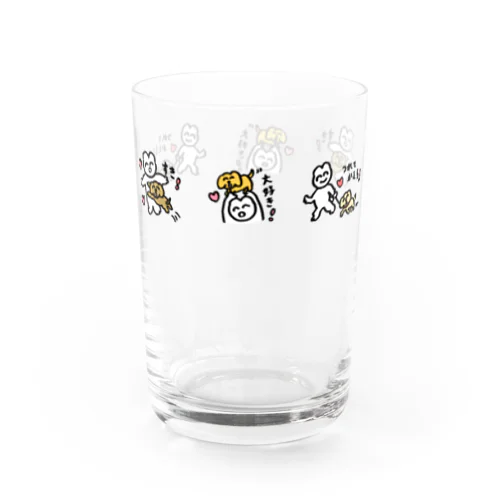 いぬかわいくてどうしよう Water Glass