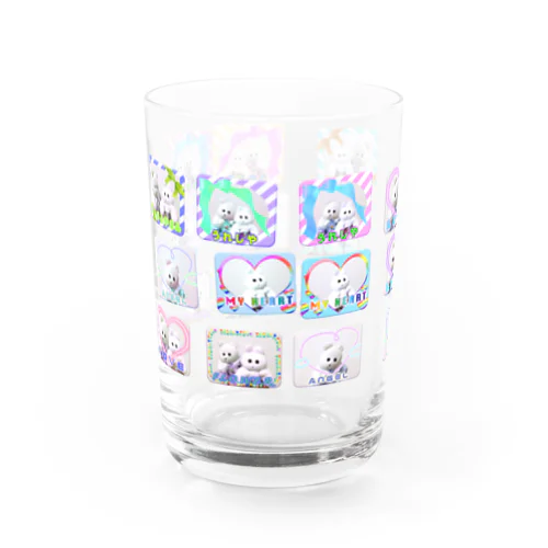 くまきちしーる貼ったよ Water Glass