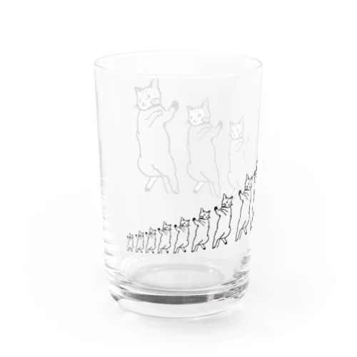 迫り来るどやにゃんこちゃんたち Water Glass